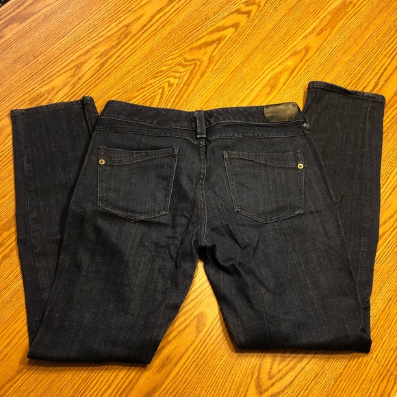 Express Zelda Skinny Dark Wash Jeans - Size 6S - Picture 2 of 5